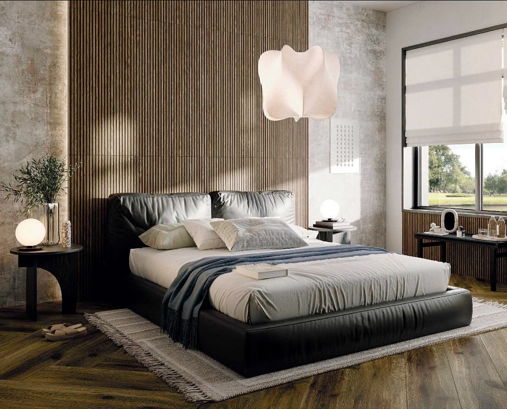 Las baldosas con aspecto de madera aportarán un encanto clásico y cálido a su espacio. Mientras que los patrones y las paredes de acento únicas crean interés visual y añaden personalidad. .#interiordesign #design #luxury #porcelaintiles #porcelain #decor #trends #trendy #decorator #flooring #modern #rustic #miamilife #home #homedecor #bedroom #woodlook #miami #miamiinteriordesign #texture #textures #luxurytiles #tile